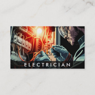 *~* QR Professionsal Electrician AP75 Photo Business Card