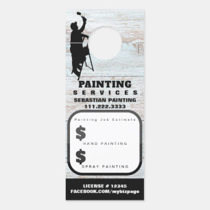 *~* QR Quote Estimate Home Painting  Exterior Door Hanger