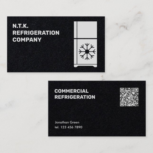 QR Refrigeration Company Business Card (Front/Back)