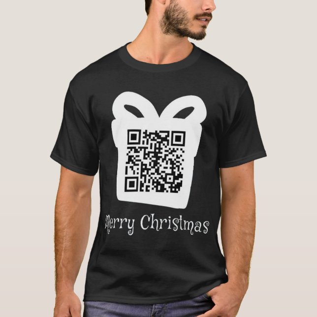 QR Rick Rolled - Christmas - White T-Shirt (Front)