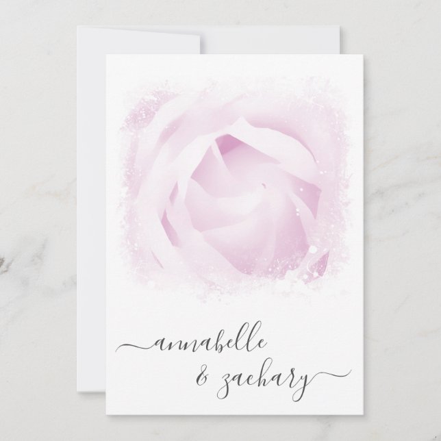 *~* QR Rose Flower + RSVP -  AR8 Wedding Invitatio Invitation (Front)