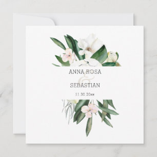 *~* QR RSVP AR15 Floral Peony Frame Wedding Invitation