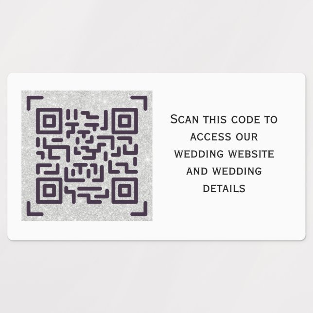 QR SCANNING CODE - Stickers For INVITES Save Dates (Design 1)