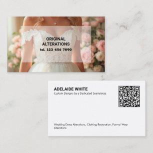 QR Seamstress Dressmaking & Alterations Business Card