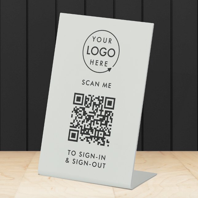 QR Sign In & Out | Gray Visitor Staff Contactless (Creator Uploaded)