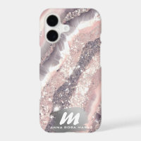 *~* QR Silver AP66 Glitter Pink Agate