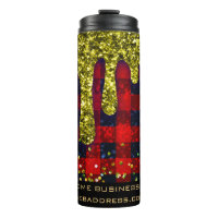 *~* QR SWAG Rustic Christmas Glitter Red Plaid