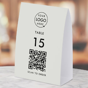 QR Table Tent Sign   Restaurant Cafe Scan to Order