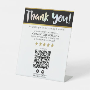 *~* QR THANK YOU REVIEW Pastel HOLO AP8 Pedestal S Pedestal Sign