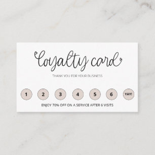 *~* QR Thank you Rewards Rose Gold Hearts Loyalty Card