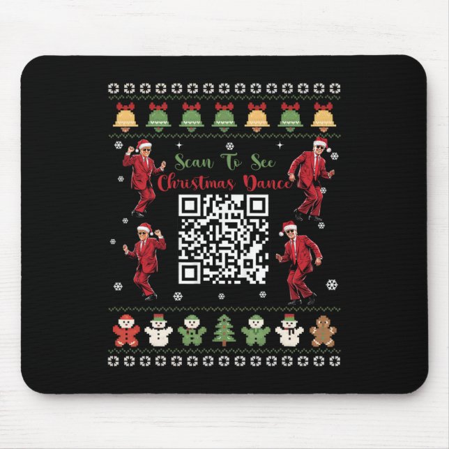 Qr Trump Dance Code President Dance Code Christmas Mouse Mat (Front)