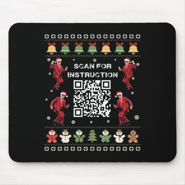 Qr Trump Dance Code President Scan For Instruction Mouse Mat (Front)