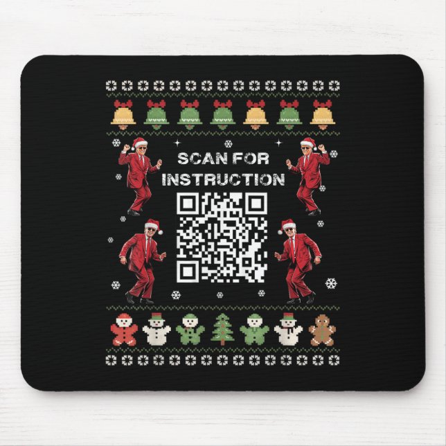 Qr Trump Dance Code President Scan For Instruction Mouse Mat (Front)