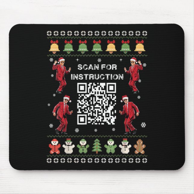 Qr Trump Dance Code President Scan For Instruction Mouse Mat (Front)