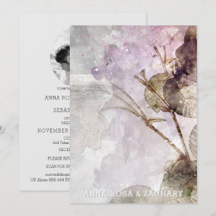 *~* QR Vintage Roses AR26 - RSVP PHOTO Wedding Invitation