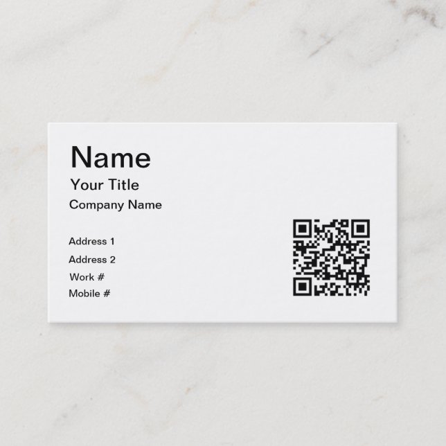 QrCode Business Card (Front)