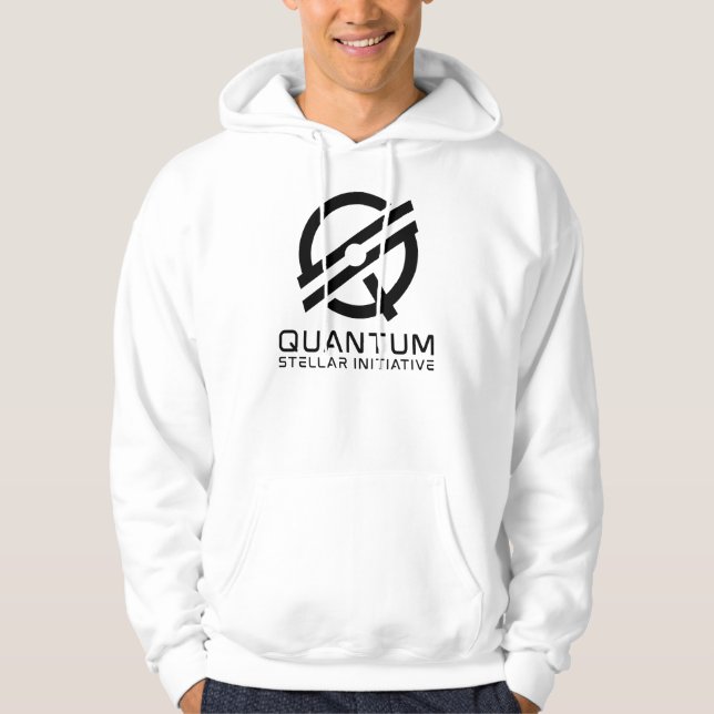 QSI Secondary - Black Ink - Mens Hoodie (Front)