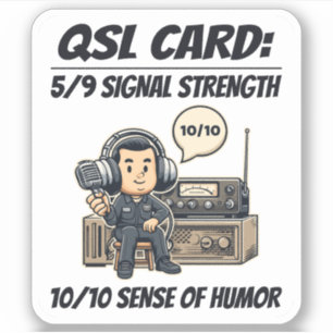 QSL Card: 5/9 Signal Strength Ham Radio Operator