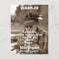 QSL PCs HAM Radio Op man flock carrier pigeons