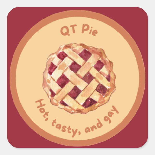 QT Pie (cutiepie)  Square Sticker (Front)