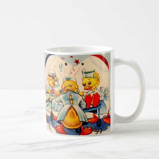 quack doctors and quack nurse medical ducks coffee mug (Right)