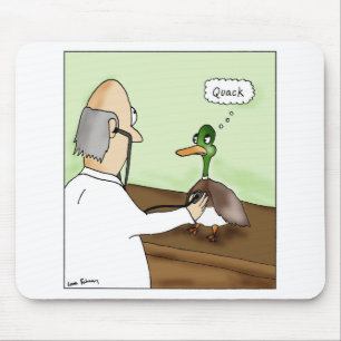 Quack Duck Doctor Cartoon Mouse Mat