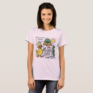 Quack for Grapes   Funny Duck at Lemonade Stand  T-Shirt
