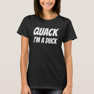 Quack I'm A Duck Lazy Halloween Costume Ducks Anim T-Shirt