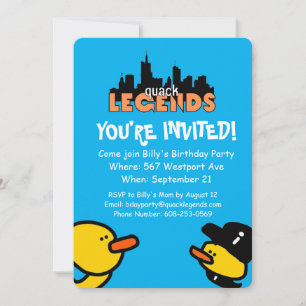 Quack Legends Birthday Party Invitation