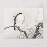 Quack on Erratic Branch Painting by Ohara Koson