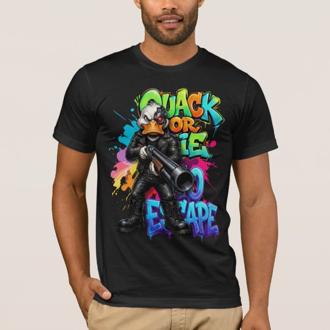 Quack or… Funny Duck Cartoon T-Shirt (Front)