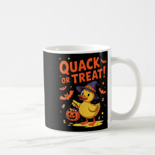 Quack Or Treat Funny Rubber Duck Duckie Halloween Coffee Mug