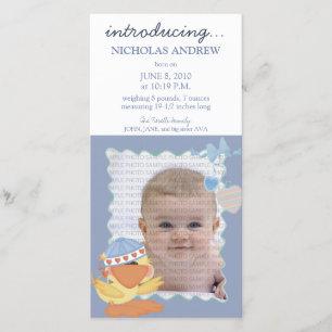 Quack Quack Baby Birth Announcement ::: 01