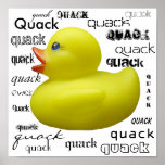 Quack Quack Duckie Poster<br><div class="desc">Multi-Font "Quack" Rubber Duckie Poster</div>