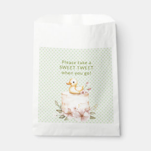 Quack! Quack! Says the Duck in Gingham Check Bow Favour Bags