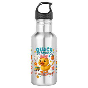 Quack to School – Funny Duck Back-to-School 532 Ml Water Bottle