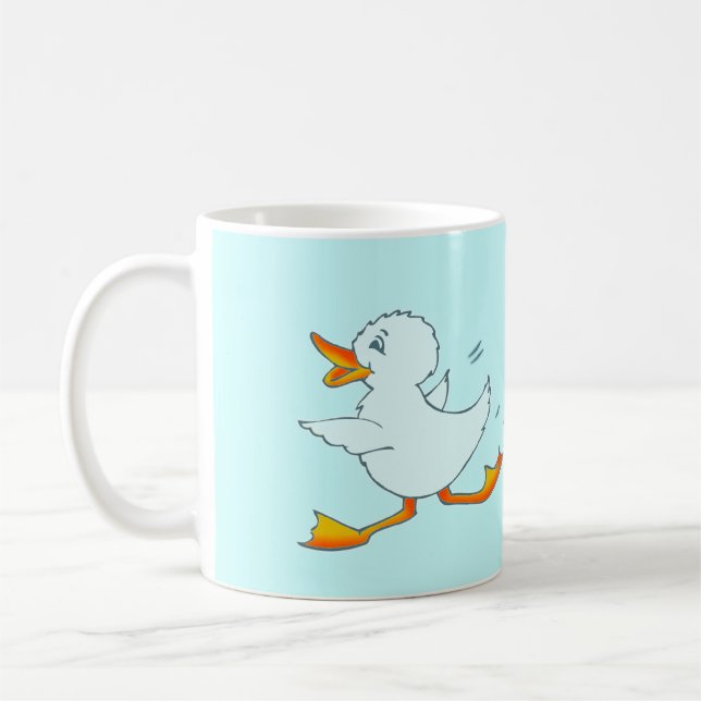 Quackers light blue duck mug (Left)