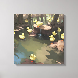 Quacktastic Waters (AI) Canvas Print