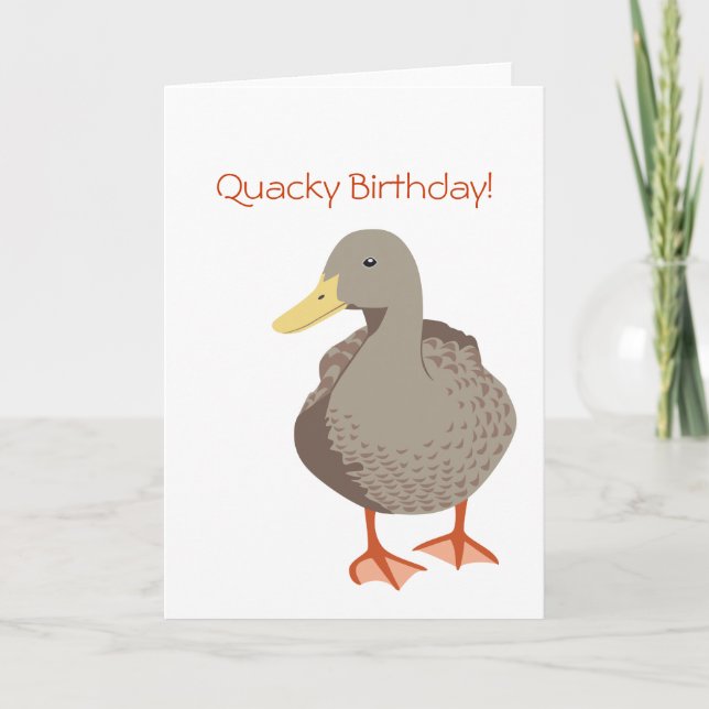 Quacky Birthday Greeting Card (Front)