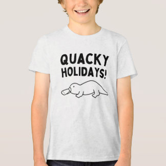 Quacky Holidays Platypus T-Shirt Tri-Blend Shirt