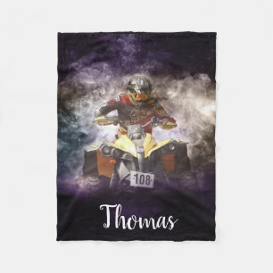 Quad 4 Wheeler ATV Motocross Racing Personalised Fleece Blanket