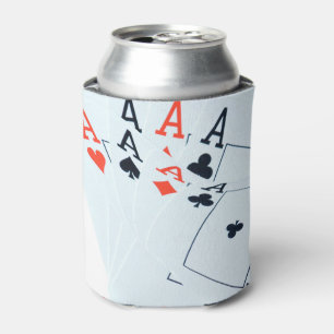Quad Aces Poker Cards Pattern, Can Cooler