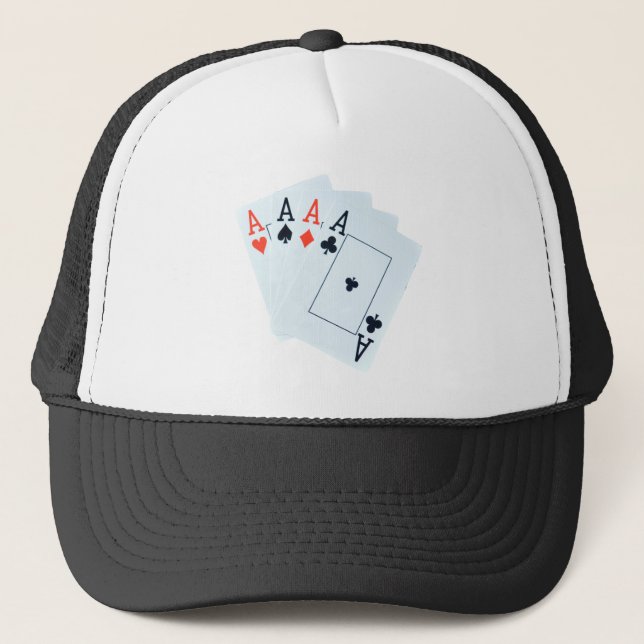 Quad Aces, Trucker Hat (Front)