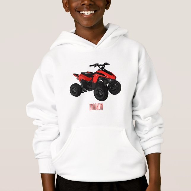 Quad bike atv cartoon illustration  (Front)