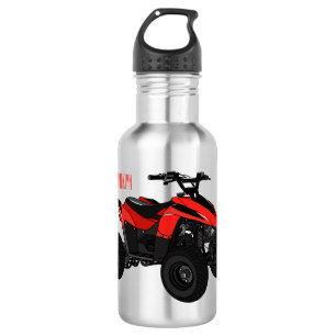 Quad bike atv cartoon illustration  532 ml water bottle