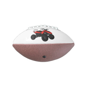 Quad bike atv cartoon illustration american football