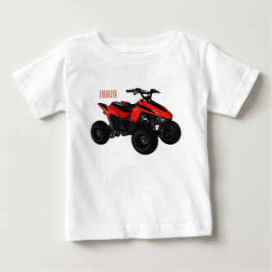 Quad bike atv cartoon illustration  baby T-Shirt