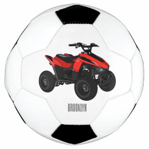 Quad bike atv cartoon illustration football