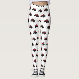 Quad bike atv cartoon illustration  leggings