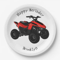 Quad bike atv cartoon illustration
